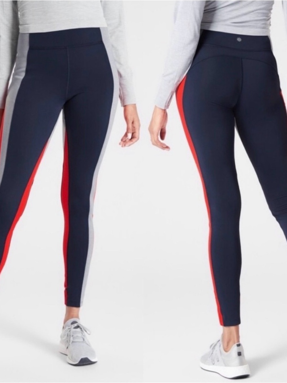 ATHLETA crest colorblock tight